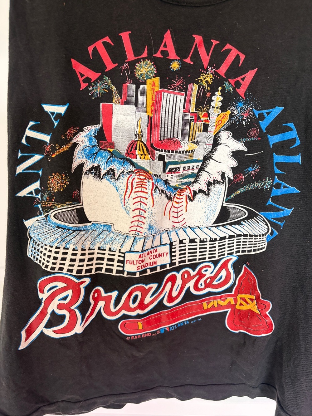 Atlanta Braves Black Graphic Tank Top